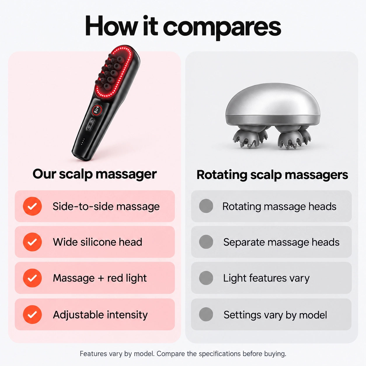 Red Light Scalp Massager & Gua Sha
