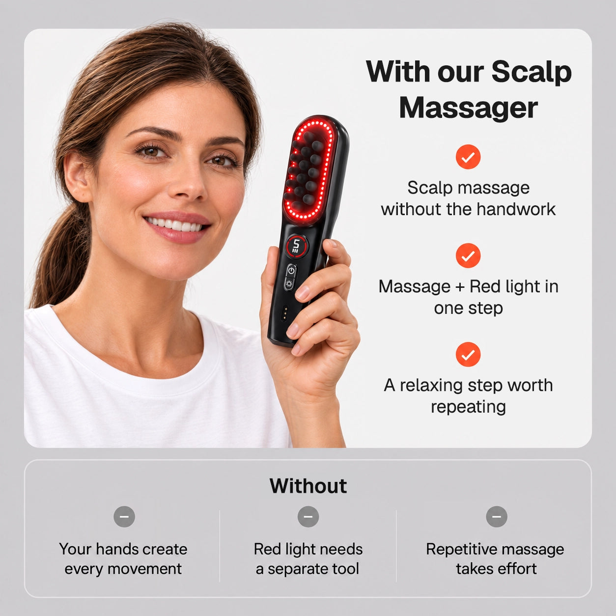 Red Light Scalp Massager & Gua Sha